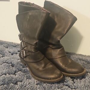 Women's Black Leather Boots
